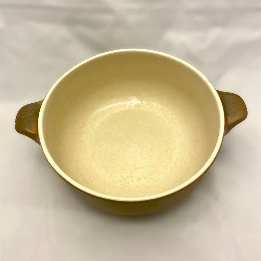 Stoneware Dutch Oven With Handles, No Lid, Brown Color, 4 Qt VGC